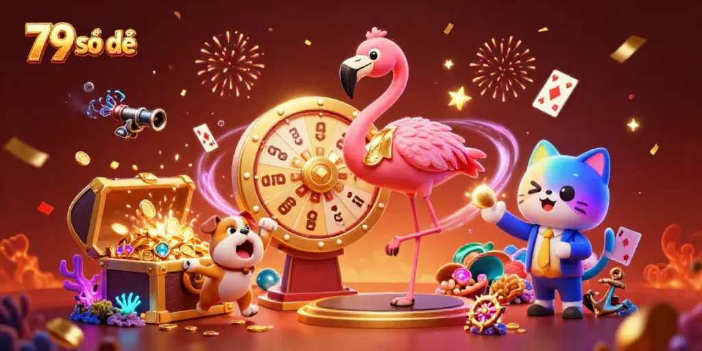Engage in exciting gameplay at 79 số đỏ with vibrant 3D visuals, featuring unique characters and dynamic casino elements.