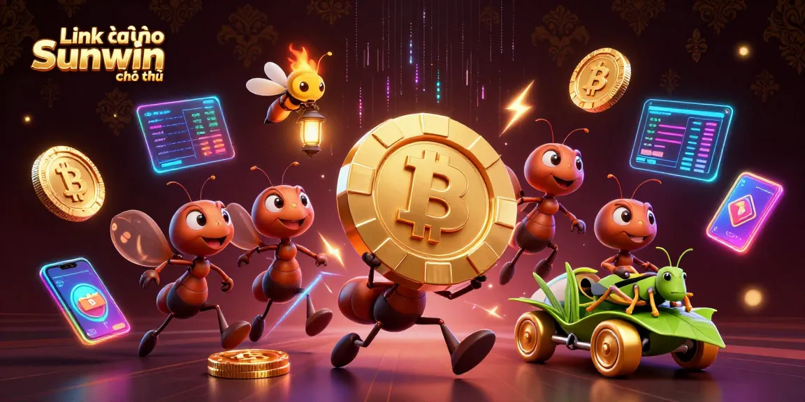 Engage with thrilling casino adventures using Link vào Sunwin chính thức, featuring vibrant 3D animation of a heist.